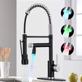 Smart Kitchen Faucet, 3 Modes Pull Down Sprayer, LED Temperature Control by VIDEC