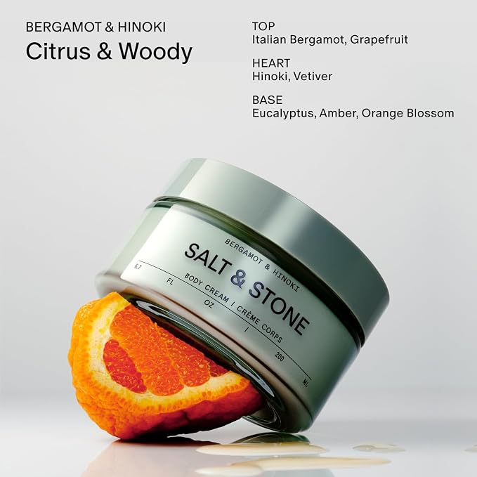 Salt & Stone Body Cream – Bergamot & Hinoki | Hydrating Formula - Image 3