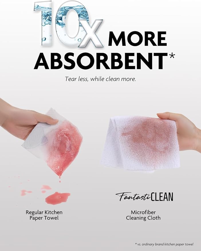 Fantasticlean Microfiber Cleaning Cloth Roll -675 Pack, Tear Away Microfiber - Image 5