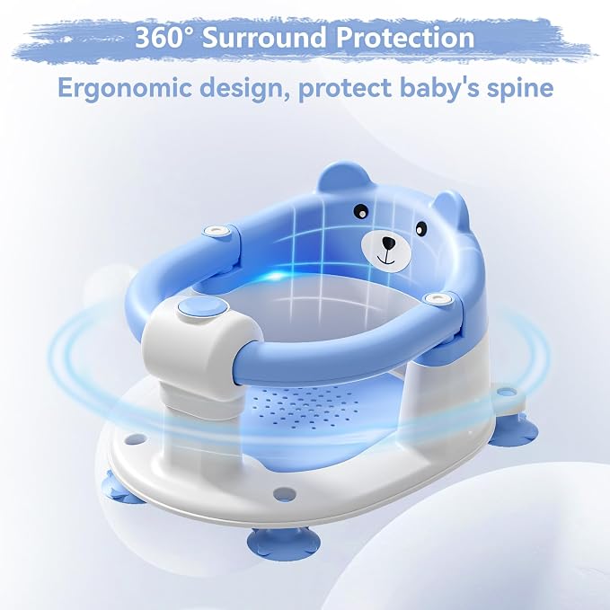 Baby Bath Seat for Babies 6 Months & Up, Toddler Bath Seats for Babies Sitting - Image 9