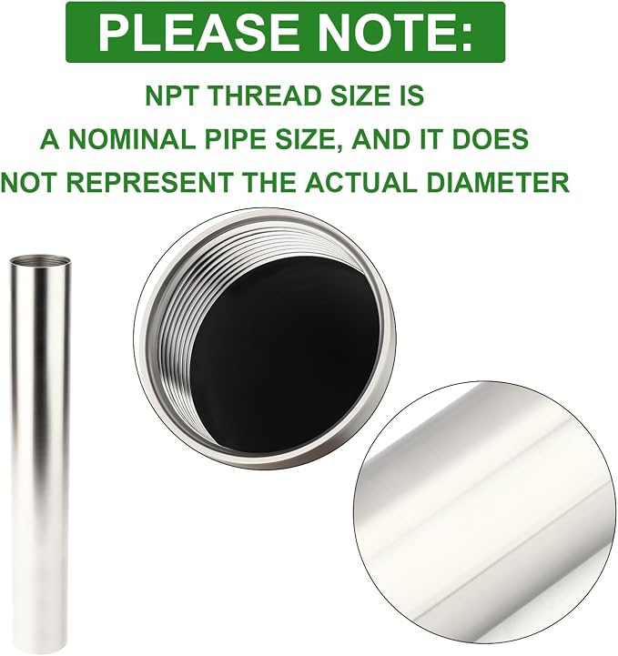 TAISHER 1PCS Stainless Steel Pipe Fittings, 1-1/2" NPT Female x 1-1/2" NPT - Image 4