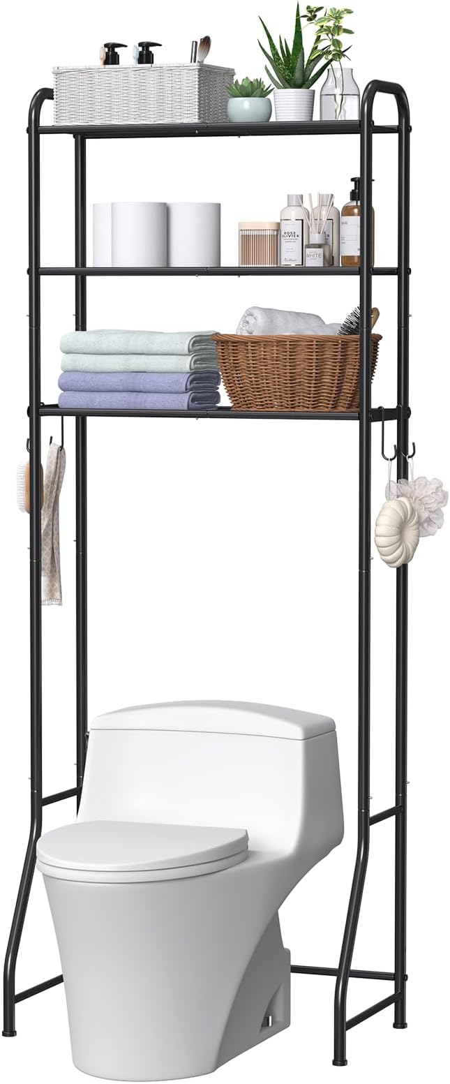 samstar 3 Tier Over The Toilet Storage Rack, Bathroom Organizer Shelves Cabinet - Image 3