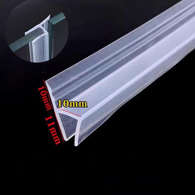 Frameless Soft Shower Door Sweep Seal Drip Rail, Glass Shower Silicone Door - Image 2