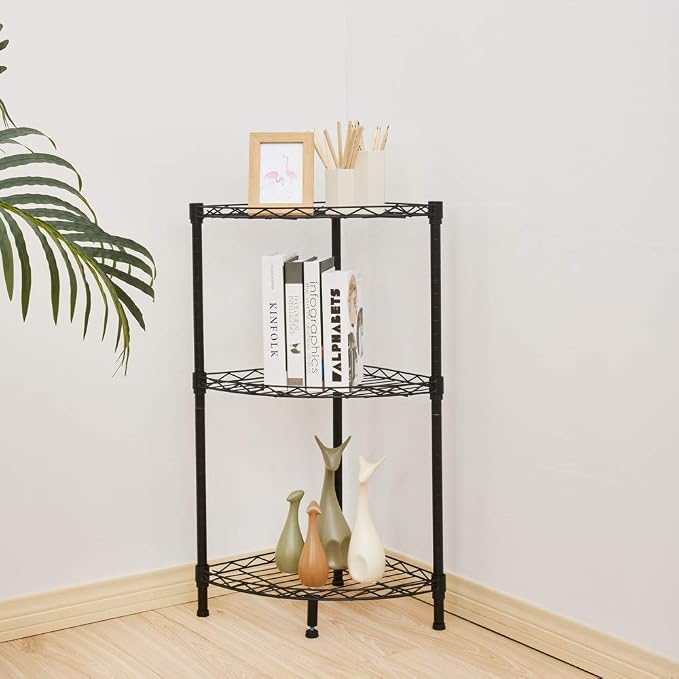 3 Tier Storage Racks Shelving, Heavy Steel Pantry Shelves, Adjustable Wire - Image 5