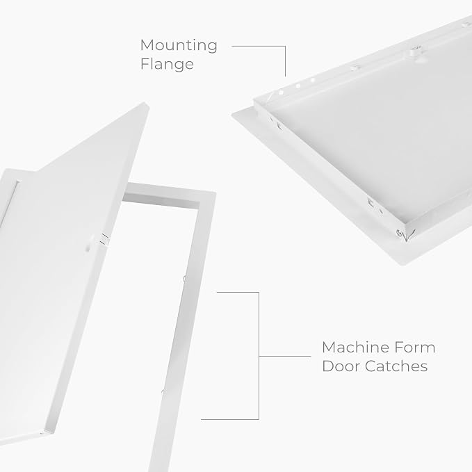 12 x 20 Inch White Rectangular Metal Plumbing Access Panel - Image 7