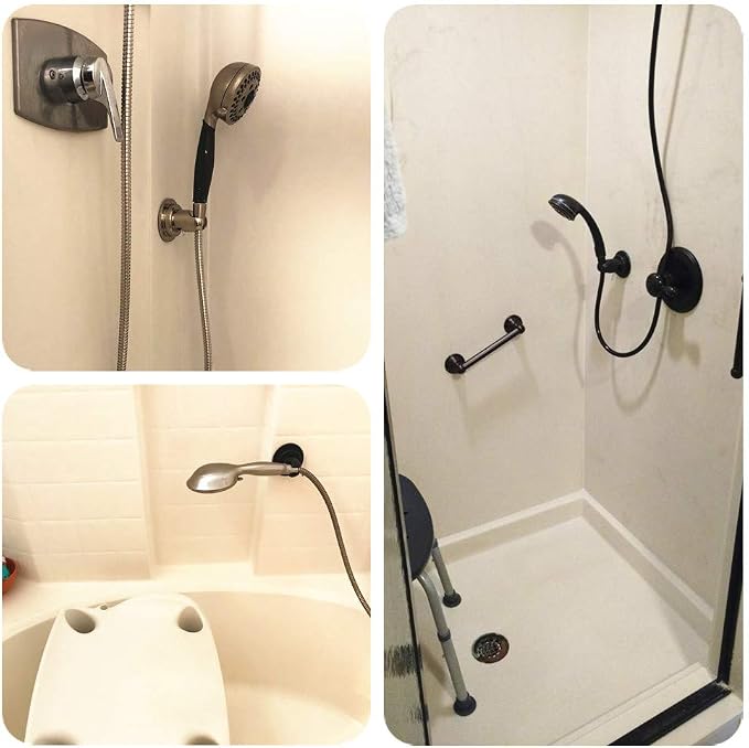 JiePai Vacuum Suction Cup Shower Head Holder, Adhesive Suction Handheld Shower - Image 4