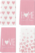 Artoid Mode Pink Heart Love Valentine's Kitchen Towels Dish Towels, 18x26 Inch by ArtoidMode