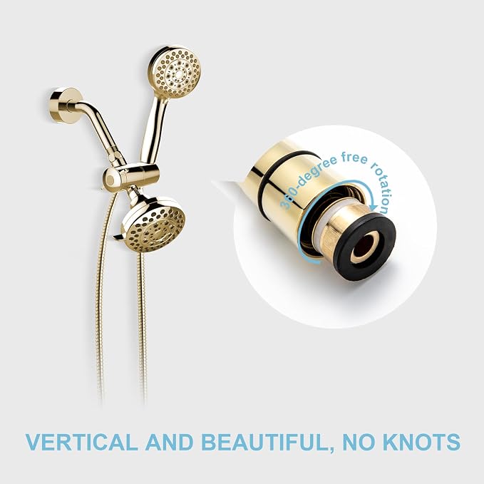 OFFO Shower Hose, 80 in Kink Free Stainless Steel Shower Hose Attachment - Image 2