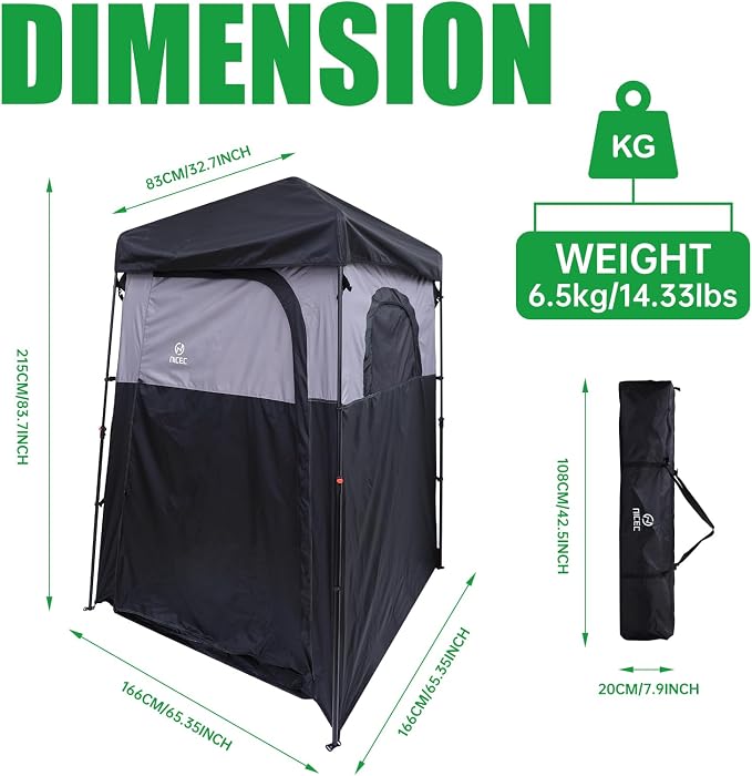 Nice C Camping Shower Tent, Instant Pop Up Privacy Changing Tent, Outdoor - Image 7