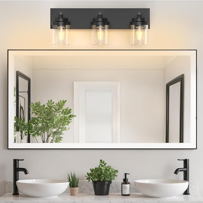 IZORRO Bathroom Vanity Light Fixture, 3-Light 22 Inch Matte Black Bathroom - Image 7