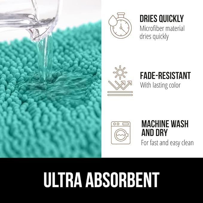 GORILLA GRIP Bathroom Rug Sets, Soft Chenille 2 Piece Area Rugs Set, Toilet - Image 5