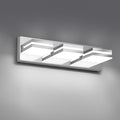 Modern LED Small Bathroom Lights Fixtures, Stainless Steel Chrome Acrylic Wall by JZEKVN