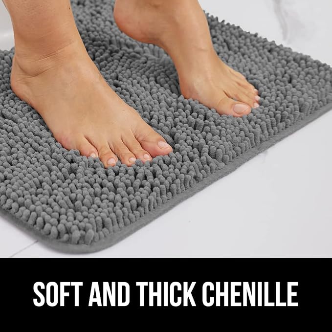 GORILLA GRIP Bathroom Rug Sets, Soft Chenille 2 Piece Area Rugs Set, Toilet - Image 4