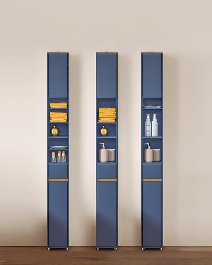 SoBuy Bathroom Narrow Storage Cabinet Skinny Tall Unit - Image 4