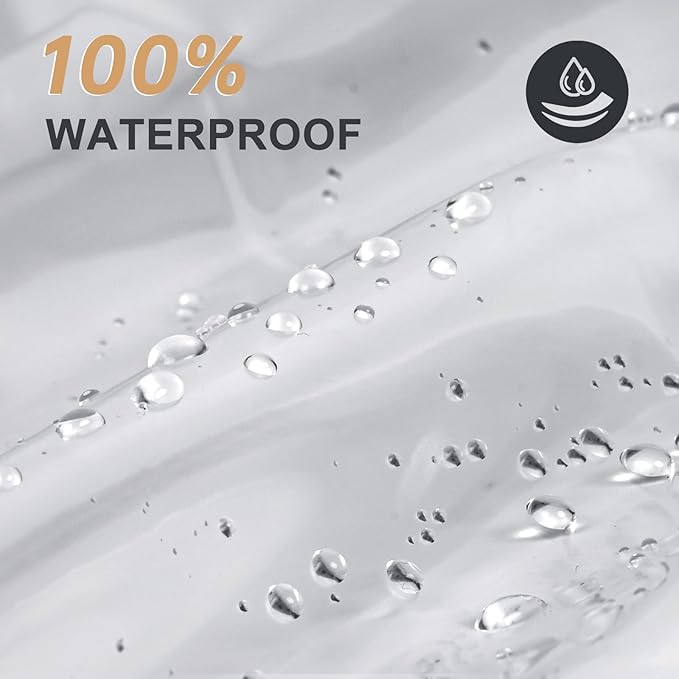AmazerBath Heavy Duty Shower Curtain Liner 12 Gauge, 72 x 72 Inches Clear - Image 7