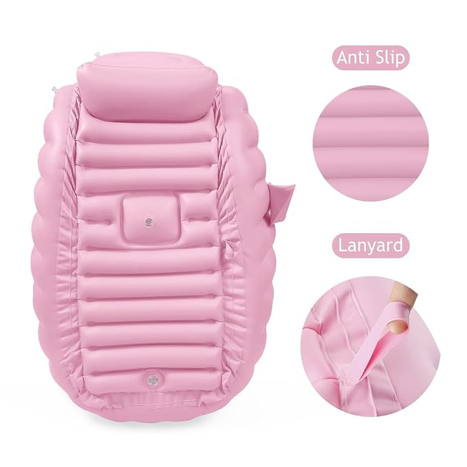 PandaEar Baby Inflatable Bathtub, Portable Travel Baby Infant Bath Tub Toddler - Image 4