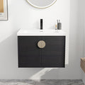 Generic 28 Inch Modern Black Bathroom Vanity by JENTORIA