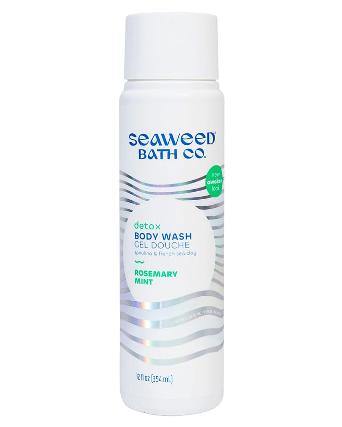 Seaweed Bath Co. Detox Body Wash, Rosemary Mint Scent, 12 Ounce, Shower Gel by TheSeaweedBathCo