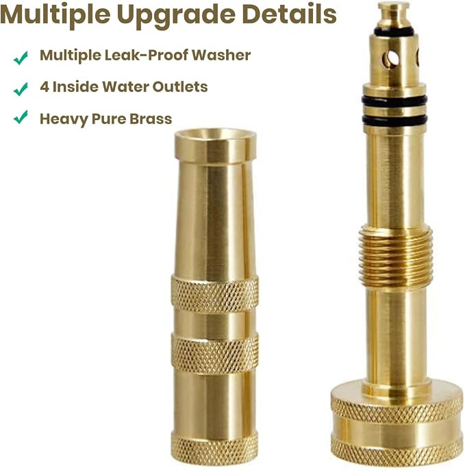 Garden Hose Nozzle, High Pressure Water Hose Nozzle Sprayer Head, fits 3/4” - Image 3