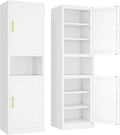 Tall Narrow Storage Cabinet 66.93" H Tall Bathroom Cabinet Metal Pantry Cabinets by Ckzbx