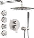 Iriber Brushed Nickel Round Rain Shower System by Iriber