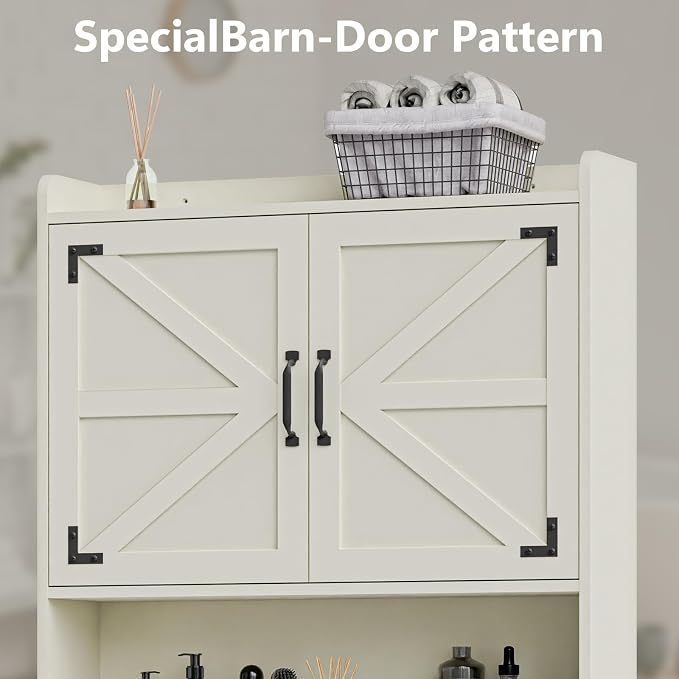 Vabches Over The Toilet Storage Cabinet, Farmhouse Storage Cabinet Over Toilet - Image 5