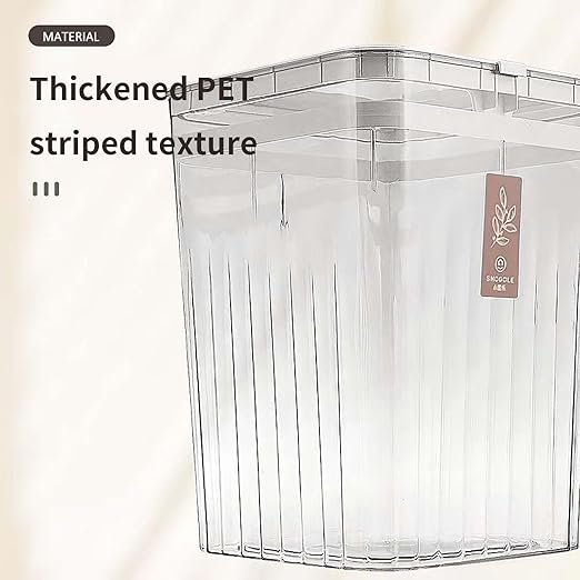 Bathroom Trach Can with Lid, 2.6 Gallon Grabage Can, Plastic Transparens Waste - Image 3