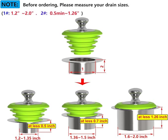 Bathtub Drain Stopper, Silicone Bathtub Stopper, Tub Stopper, Washbasin Drain - Image 5