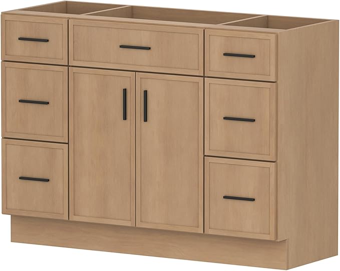 48 Inch Bathroom Vanity Without Sink, Freestanding Wood Farmhouse Cabinet by Chyanmoo