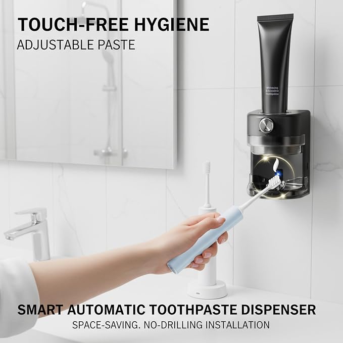 Automatic Toothpaste Dispenser Smart Sensor Toothpaste Dispenser Wall Mounted - Image 3