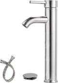 Chrome Bathroom Faucets, Vessel Sink Faucet One Hole Single Handle Modern by Greenspring