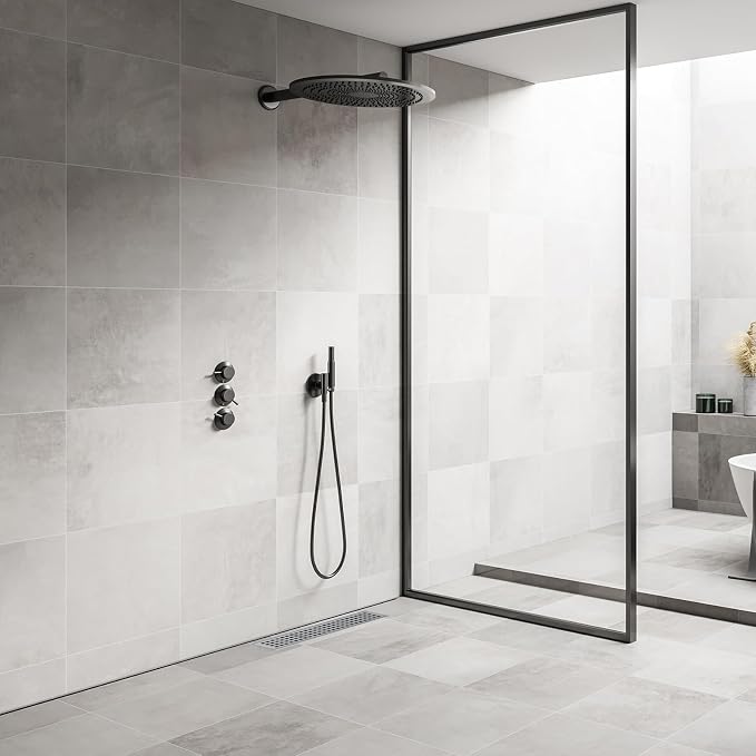 12 Inch Rectangular Shower Floor Drain, Brushed Nickel High Flow Shower Drain - Image 7