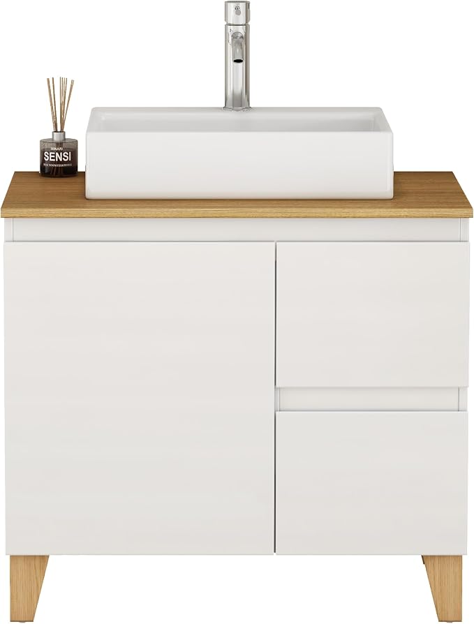 31.5-Inch Bathroom Vanity with Ceramic Sink Combo, Freestanding Bathroom - Image 7