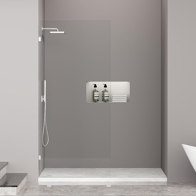Frameless Fixed Shower Screen 36" W × 78" H, Shower Glass Panel, 5/16" SGCC by FINDEPOT