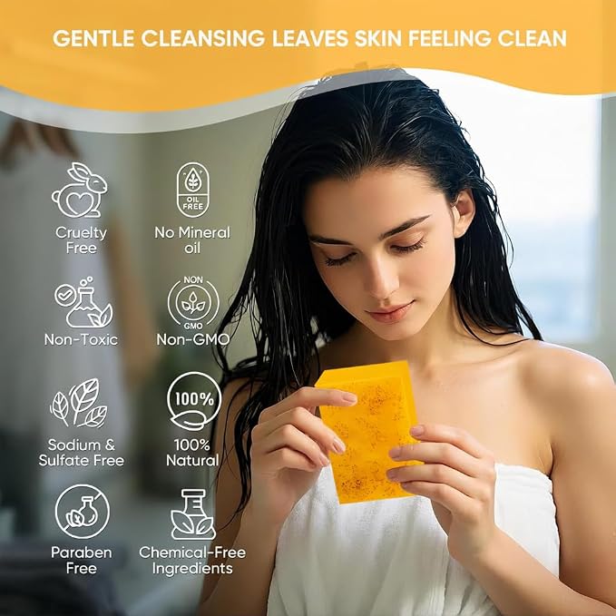 Kojic Acid Soap, Turmeric Soap Bar - Image 4