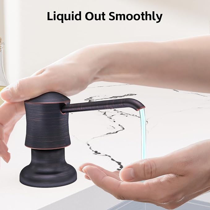 SAMODRA Sink Soap Dispenser for Kitchen Oil Rubbed Bronze Dish Lotion Dispenser - Image 6