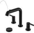 KENES Matte Black Pull Out Bathroom Faucet, 8 Inch 2 Handle Widespread Bathroom by KENESBathroomKitchen