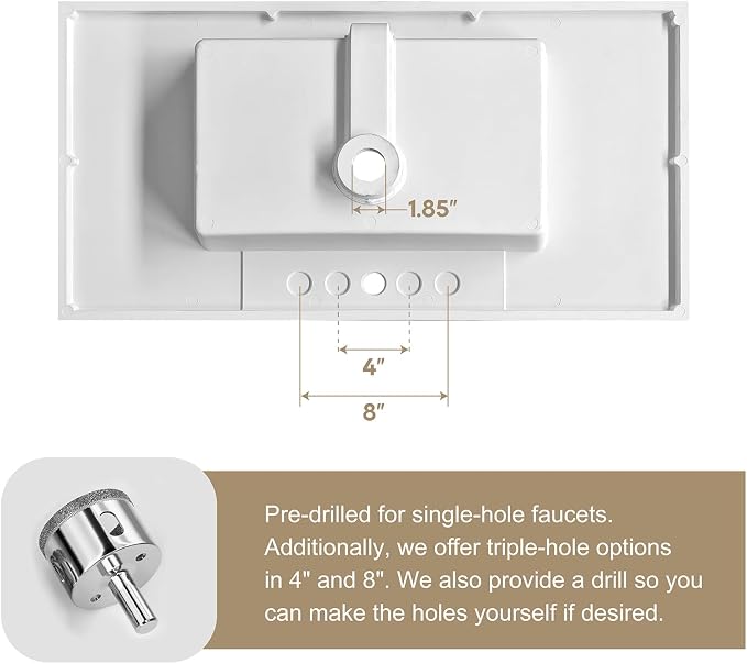 36 Inch Bathroom Vanity with Sink, Modern Bathroom Single Sink Vanity, Storage - Image 7