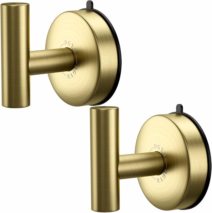 DGYB Large Cup Hooks for Bathrooms Set of 2 Gold Towel Hooks for Stainless by DGYB