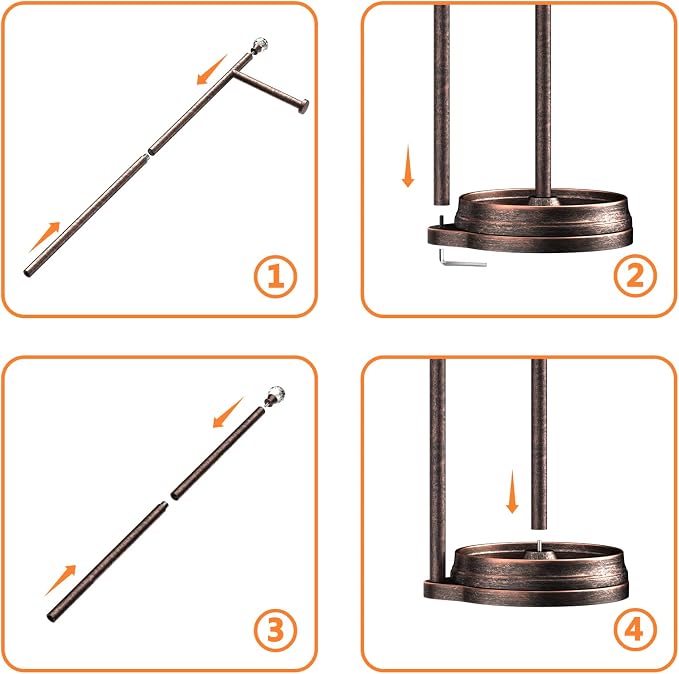 Toilet Paper Holder for Bathroom, Heavy Weighted Metal Free Standing Toilet - Image 6