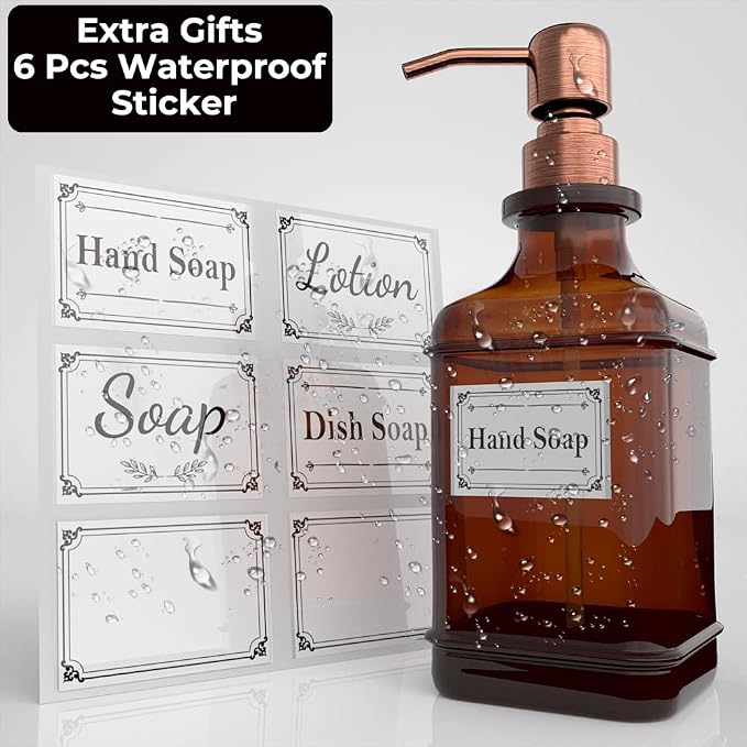 GLADPURE Soap Dispenser 2 Pack, Hand Soap Dispensers - Image 4