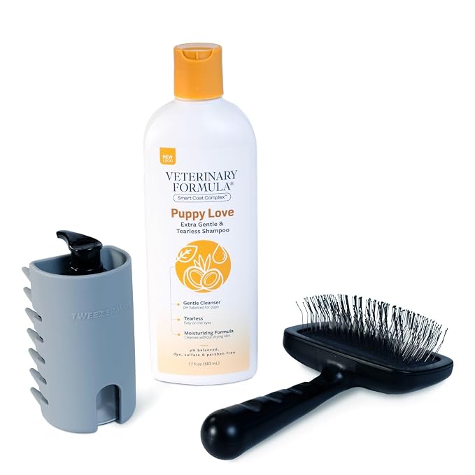 Puppy Love Gentle Bath & Grooming Set by Veterinary Formula & Tweezerman – by Tweezerman