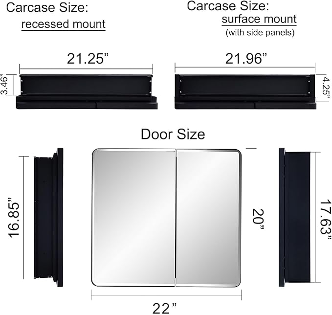 Black Bathroom Medicine Cabinet - Image 3