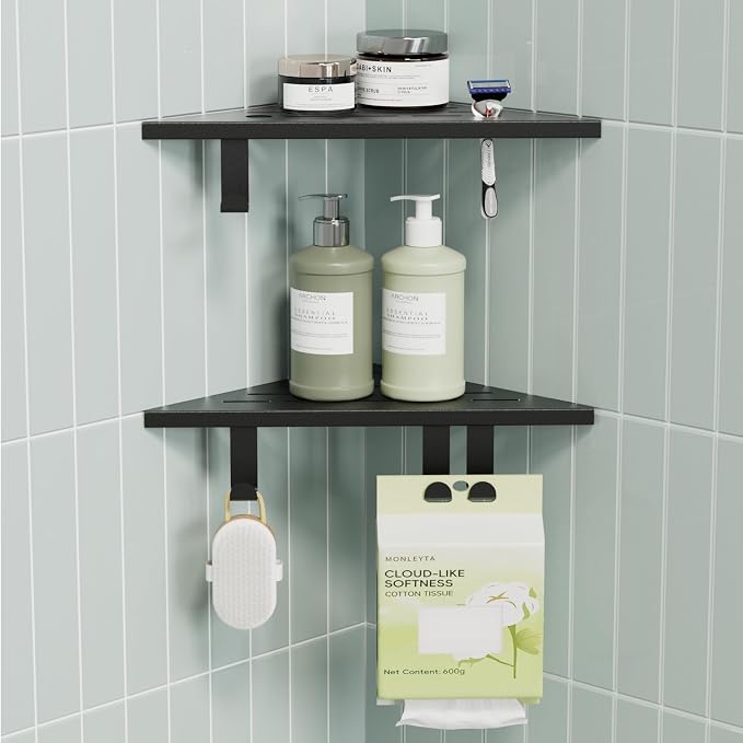 10’’ Shower Corner Shelf, Stainless Steel Shower Shelves by BLYLUND
