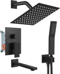 gotonovo Shower System with Tub Spout Wall Mounted Rain Shower Head and Handle by HOME