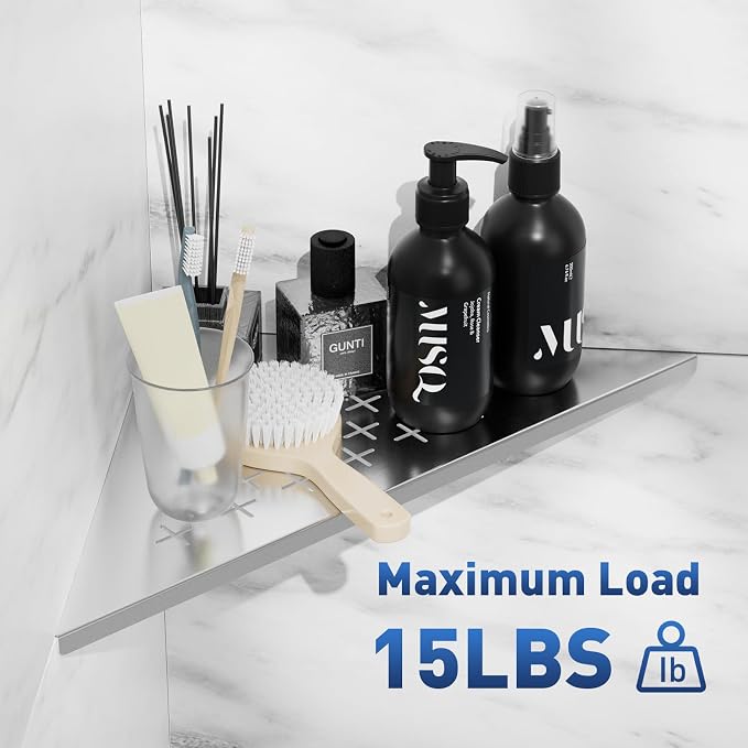lives 2 Pack Shower Corner Shelves, 304 Stainless Steel Corner Shower Shelf - Image 6
