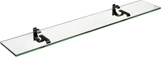 Spancraft Glass M-4.75x36-Black Monarch Glass Shelf, 4.75" x 36" by Spancraft