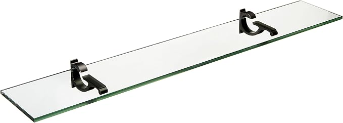Spancraft Glass M-12x14-Black Monarch Glass Shelf by Spancraft