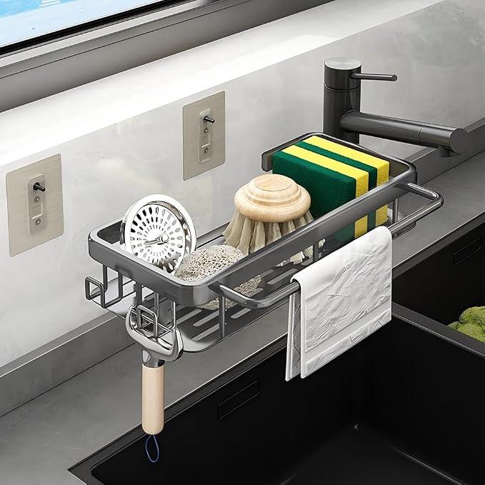 Kitchen Sink Drain Storage Rack Wall Mount Sponge Holder by Unknown