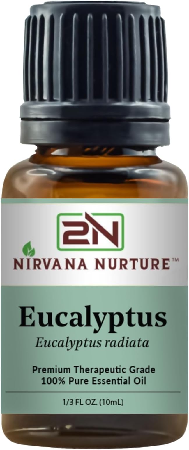 Eucalyptus Essential Oil 100% Pure Premium Therapeutic Grade, Undiluted by NirvanaNurture